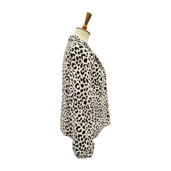 Neiman Marcus Velvet Blazer, Animal Print, Size Medium - Picture 3 of 8